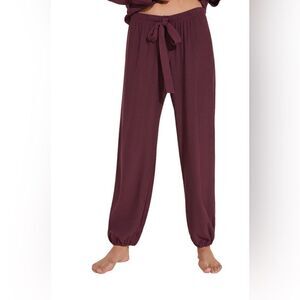 Eberjey Softest Sweats Cropped Pants in Mulberry